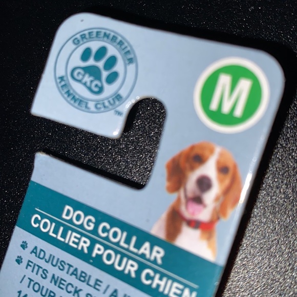 New medium dog collar adjustable fits neck size. 14” to 20” - Picture 7 of 8